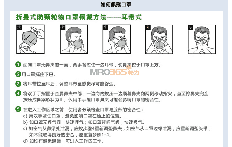 3M 9001A折叠式耳带式防尘口罩